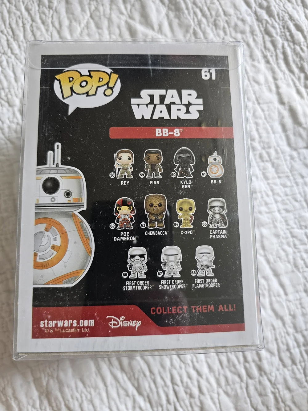 Funko Star Wars BB-8 Vinyl Figure In Clear Case - #61 NWT